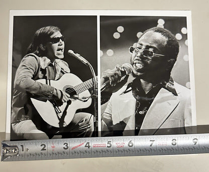 1973 Curtis Mayfield & Jose Feliciano Press Release Photo The Midnight Show NBC