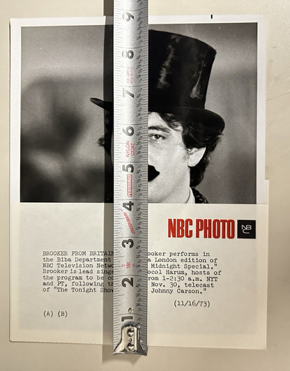 1973 Gary Brooker Press Release Photo The Midnight Show NBC