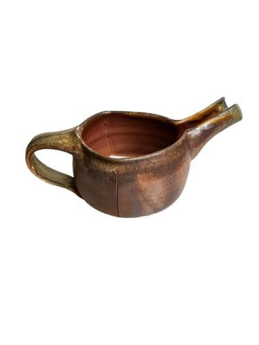 Vtg Antique Earthenware Beak Shaped Tea Water Pitcher Artist Signed Muluy Rare