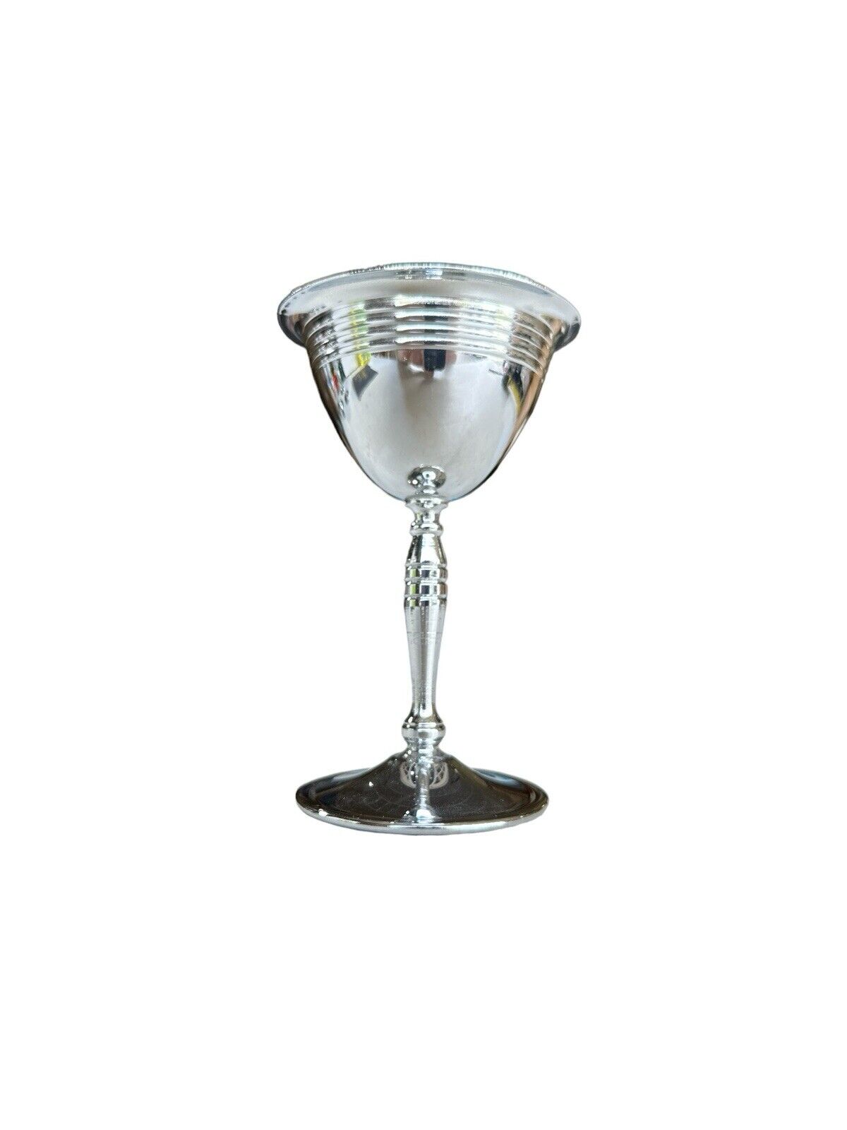 High Quality Vintage Chrome Cocktail Shaker 6 Stemmed Cordials & Bar Book