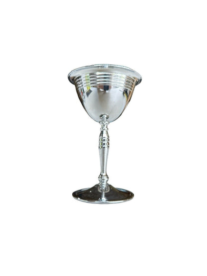 High Quality Vintage Chrome Cocktail Shaker 6 Stemmed Cordials & Bar Book