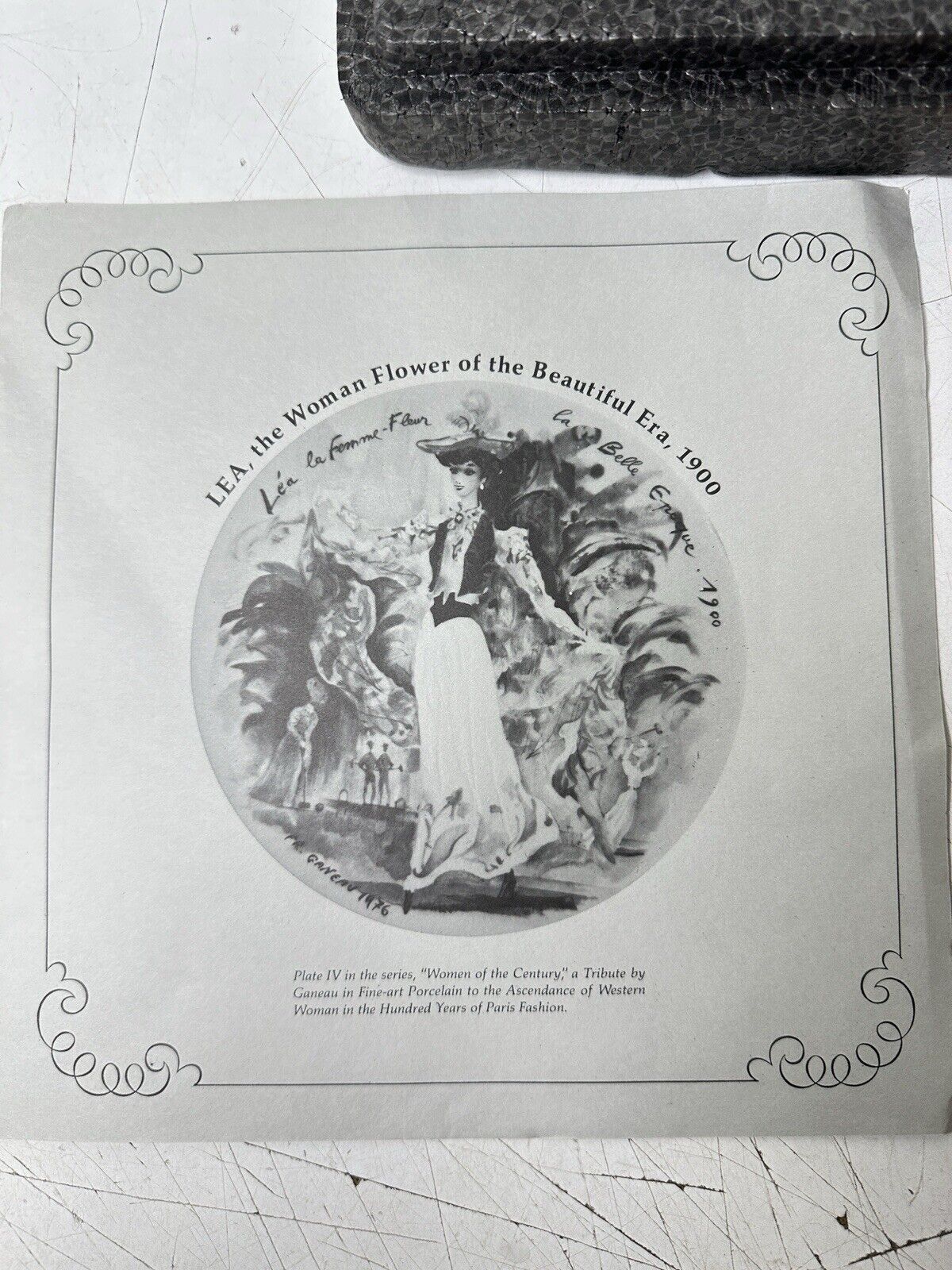 Henri D'Arceau Limoges Lea La Femme Fleur 1900 Collector's Plate Vtg 1976