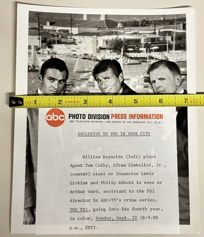 1968 Press Release Photo The FBI Efren Zimbalist William Reynolds Philip Abbott