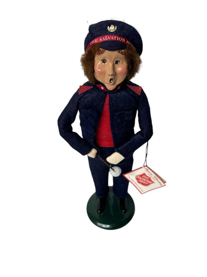 Byers' Choice The Carolers 1996 Salvation Army 13" Male Caroler with Drum Stick