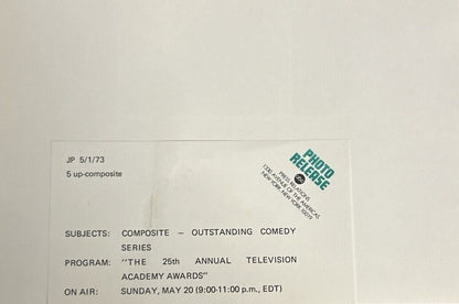 25th Annual Emmy Awards 1973 Press Release photo 5 Up Outstanding Comedy Series
