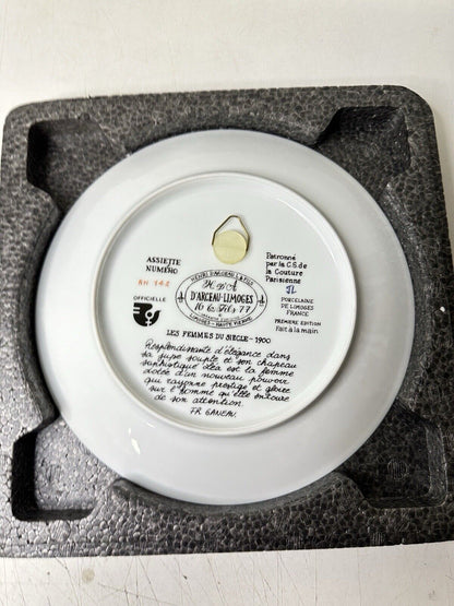 Henri D'Arceau Limoges Lea La Femme Fleur 1900 Collector's Plate Vtg 1976