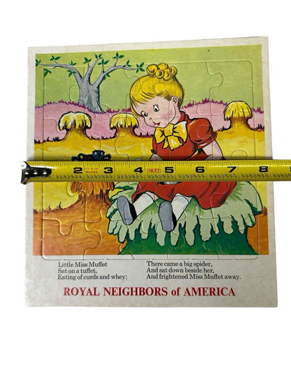 Vtg 1970’s Puzzle Lot Of 5 Cardboard Nursery Rhymes Royal Neighbors Of America