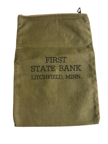 Vtg Lot Of 3 Minnesota State Banking Deposit Bag Cash Receipts Coins Advertising