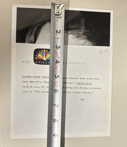 1973 Paul Anna Press Release Photo The Midnight Show NBC