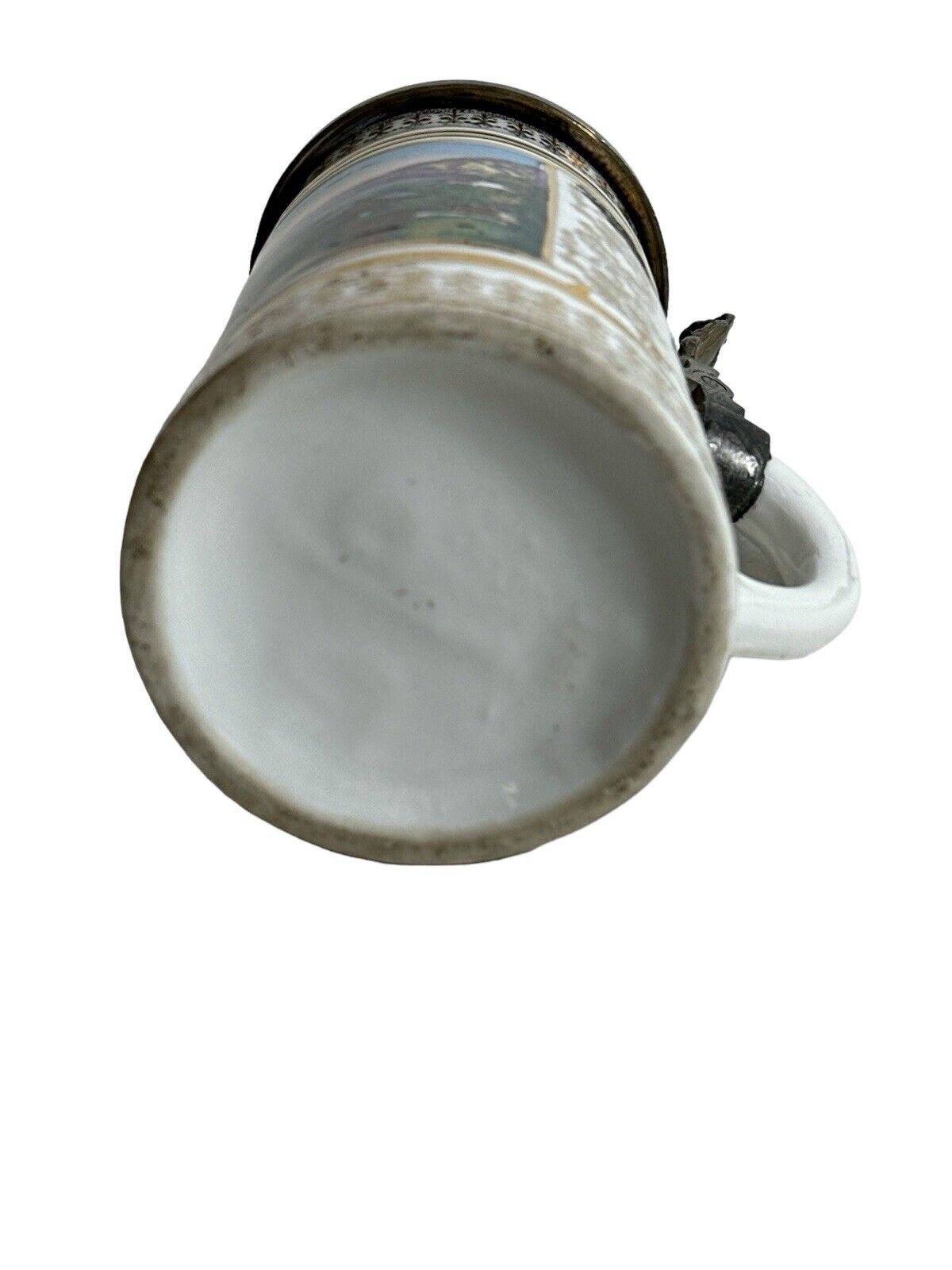 Antique Old German Porcelain Stein 1/2 Litter "Alt-Ausses with the Duchstein"
