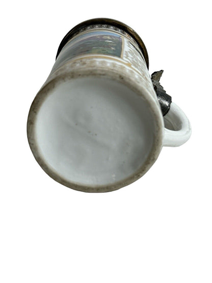 Antique Old German Porcelain Stein 1/2 Litter "Alt-Ausses with the Duchstein"