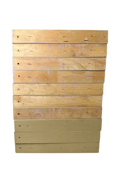 Vtg Cream Colored Wood Corbel Shelf Brackets 12” X 10.5”x 1.75”