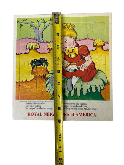 Vtg 1970’s Puzzle Lot Of 5 Cardboard Nursery Rhymes Royal Neighbors Of America