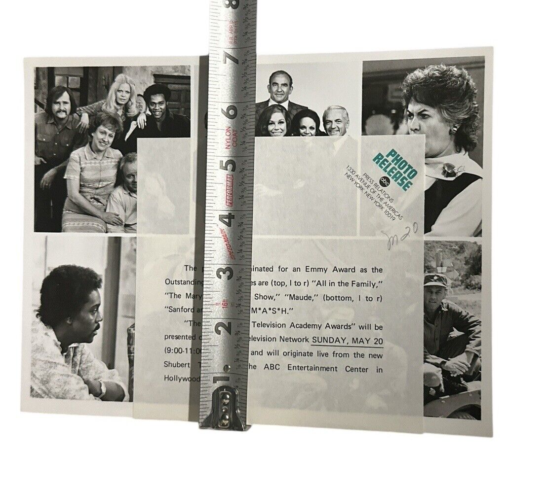 25th Annual Emmy Awards 1973 Press Release photo 5 Up Outstanding Comedy Series