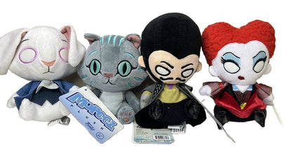 Lot of 4 Alice Through The Looking Glass Mopeez Plush Funko Dolls NOS