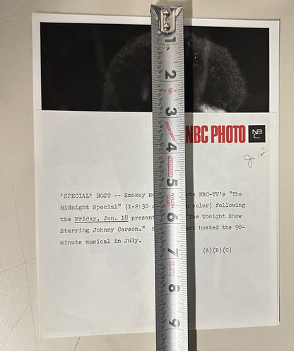1974 Smokey Robinson Press Release Photo The Midnight Show NBC