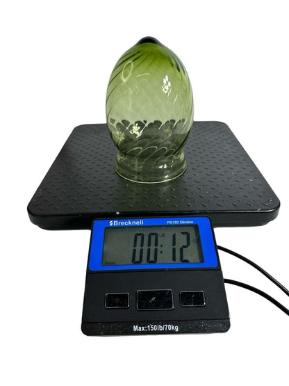 Vintage AVON Olive Green Glass Shade Swirl 6.25"