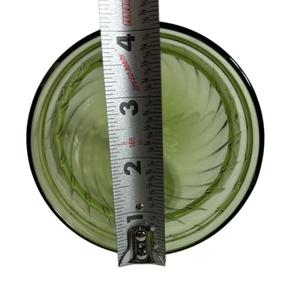 Vintage AVON Olive Green Glass Shade Swirl 6.25"