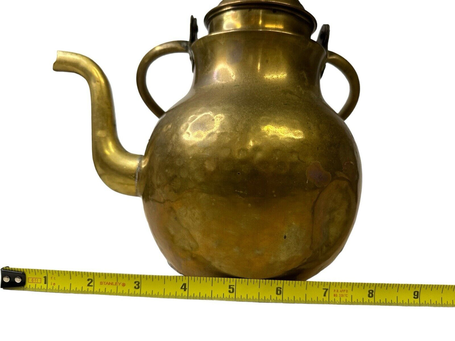 Antique 19th century Brass Coffee Water Pitcher As Seen Decor Only