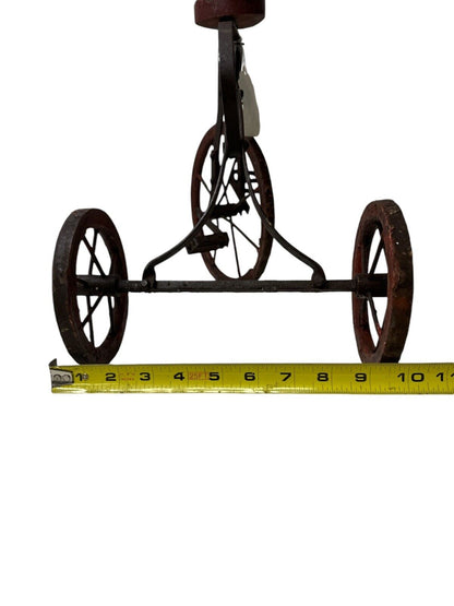 Antique Handmade Metal Iron & Wood Decorative Tricycle Decor Large 15”