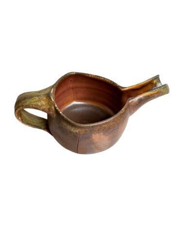 Vtg Antique Earthenware Beak Shaped Tea Water Pitcher Artist Signed Muluy Rare
