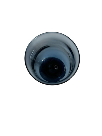 1970’s Libbey 8 oz Dusky Blue Indigo 5 5/8"  Tulip Stemware Wine Glass Goblet