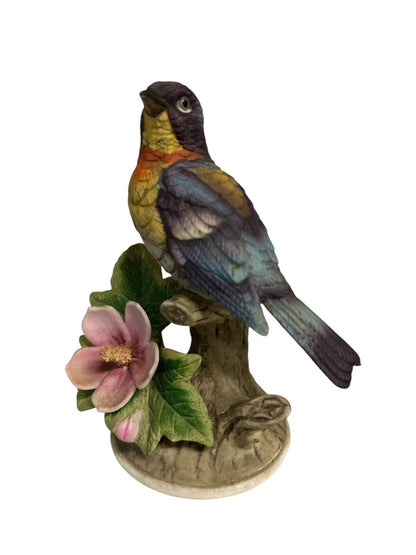 Vtg 1980's porcelain Figurine Parula Warbler by Andrea Sadek 8627 Made in Japan
