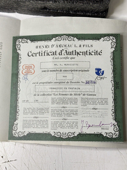 D'Arceau Limoges Women of the Century Premier Ed THE Independent Woman 1960 +COA