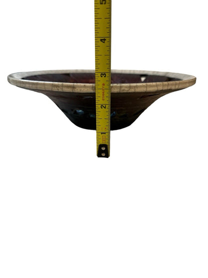 Clayton Pottery Traditional Japanese Raku Style Candle Holder Plate