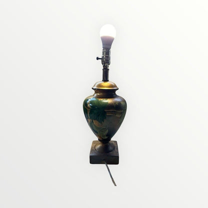 vintage Italian style Hand Painted Grape Vine Decor Ceramic Lamp