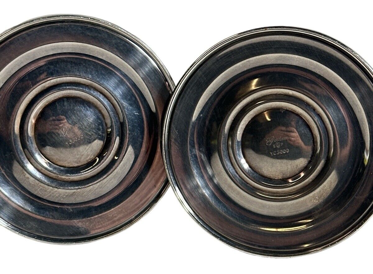 Set Of 2 Gorham 5" Silverplate Weighted Candlestick Holders YC 3000