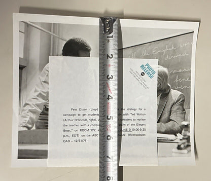 1972 ABC TV Press Release Photo 7”x9” Room 222 Lloyd Haynes & Arthur O’Connell