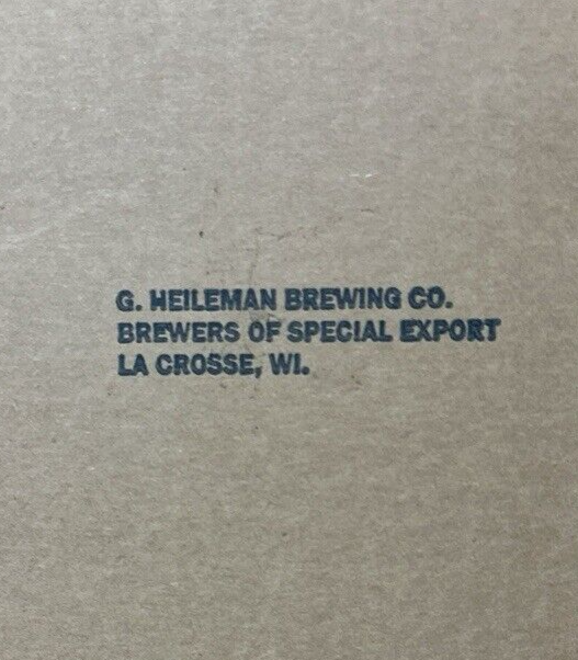 Special Export Mirror Chalk Board G. Heileman Brewing Co Excellent Condition 31"