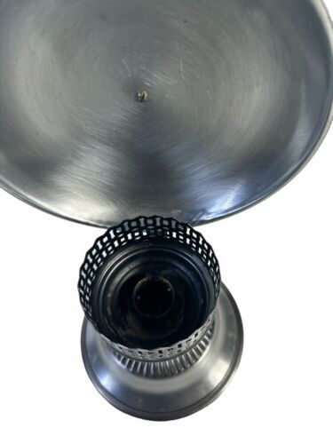 Vintage Wall Or Table Candle Holder Sconce Silver Toned Metal 11” Reflective