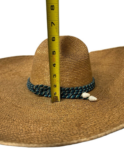 Vintage Mexican Sombrero South Central Mexico Authentic 22” Dia 7 1/4