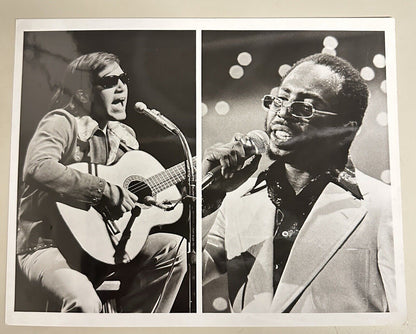 1973 Curtis Mayfield & Jose Feliciano Press Release Photo The Midnight Show NBC