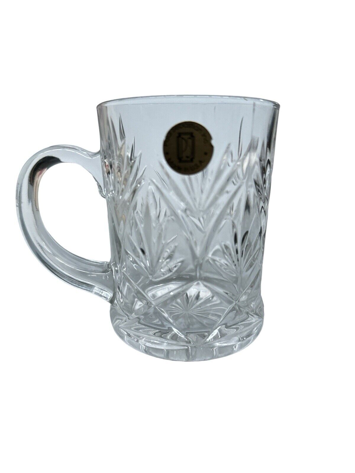 Vintage Set of 6  Paul Sebastian 24% Lead Crystal Mugs USA Coffee Mugs Tea