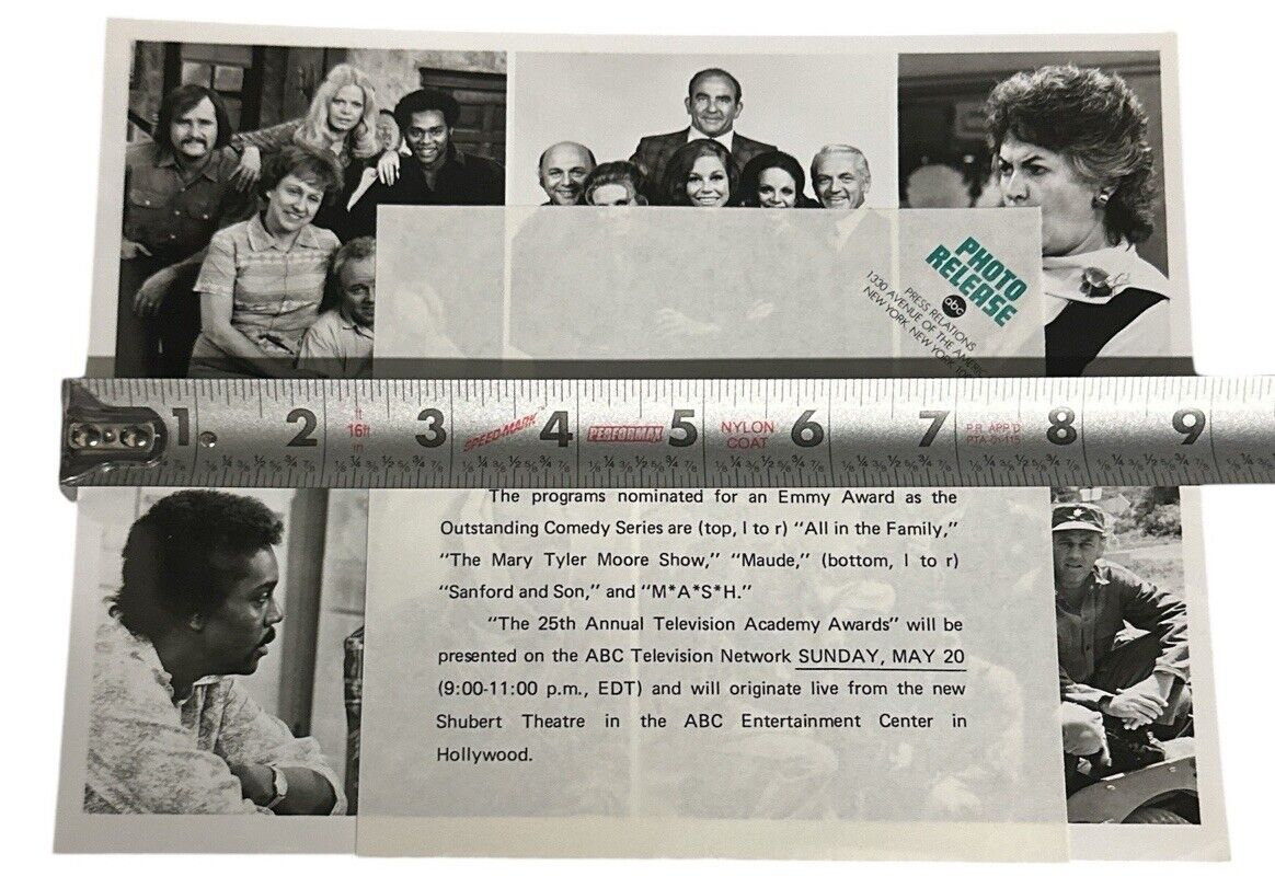 25th Annual Emmy Awards 1973 Press Release photo 5 Up Outstanding Comedy Series