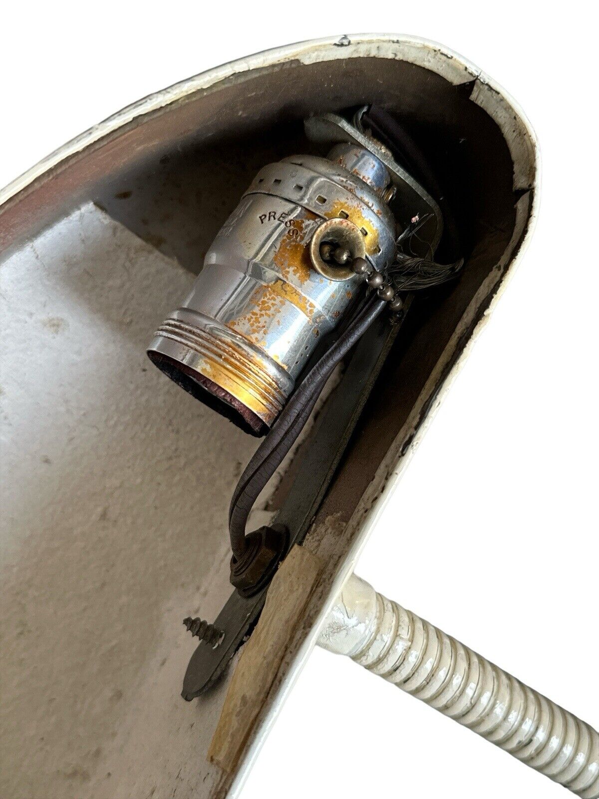 MCM 1950’s Very Cool Looking Atomic Desk Lamp New Cord Needed 16”