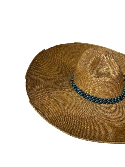 Vintage Mexican Sombrero South Central Mexico Authentic 22” Dia 7 1/4