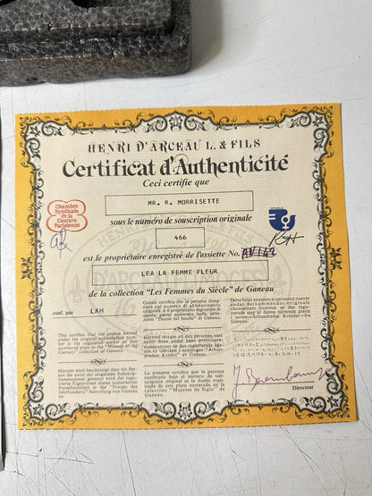 Henri D'Arceau Limoges Lea La Femme Fleur 1900 Collector's Plate Vtg 1976