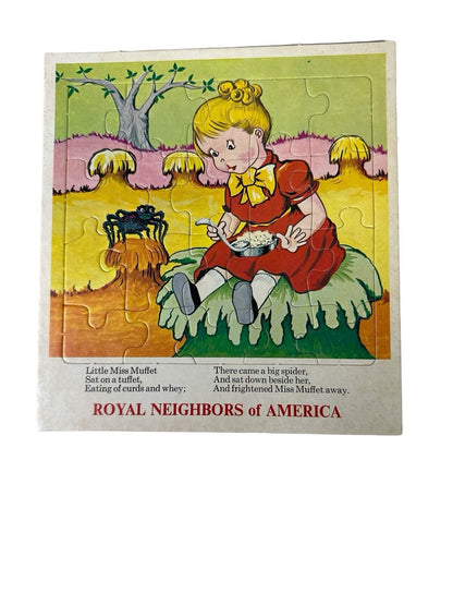 Vtg 1970’s Puzzle Lot Of 5 Cardboard Nursery Rhymes Royal Neighbors Of America
