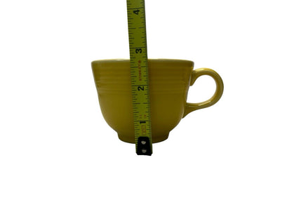 Fiestaware Vtg 2003 Fiesta Coffee Tea Cup and Saucer Set Sunflower yellow Color
