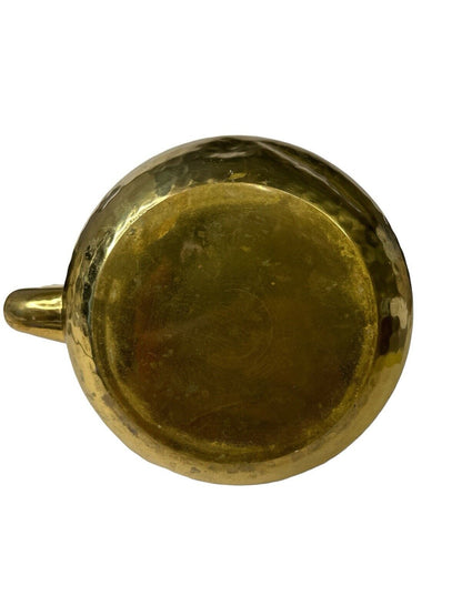 Antique Vtg Brass Lidded Metal Teapot, Kettle, Coffee Pot Handmade Kitchen Decor
