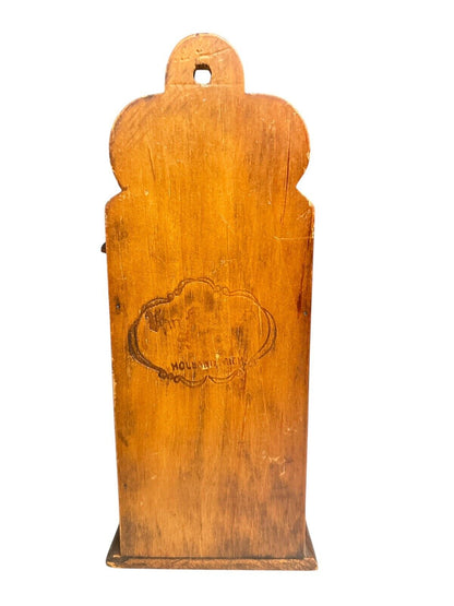 Vintage 1970’s Handmade Wooden Matchbook Matchstick Wall Mount Holder