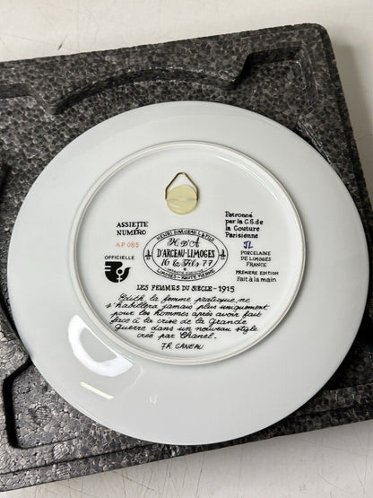 Limoges "Edith Practical Woman" In Tailored Costume Women of Century Plate 1915