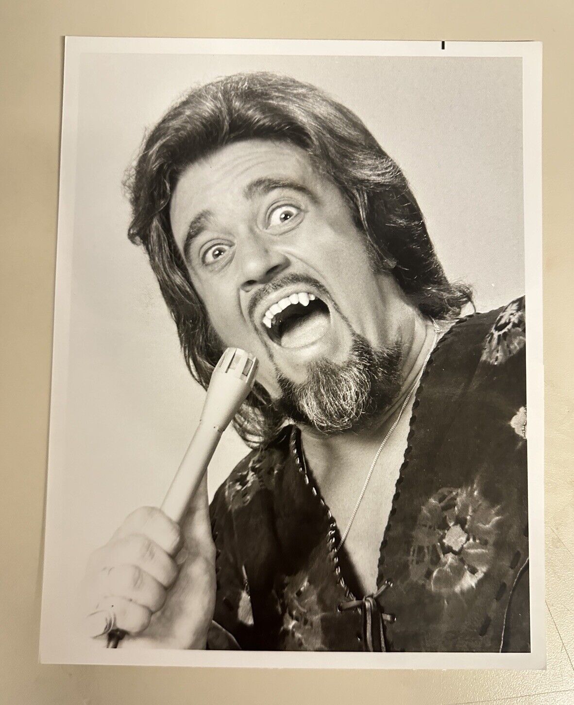 1973 DJ Wolfman Jack Authentic Press Release Photo from The Midnight Show NBC