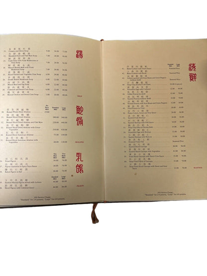Vtg 1980’s Tang Dynasty Imperial Palace Painting MANDARIN Hotel Dinner Menu