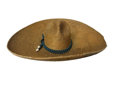 Vintage Mexican Sombrero South Central Mexico Authentic 22” Dia 7 1/4