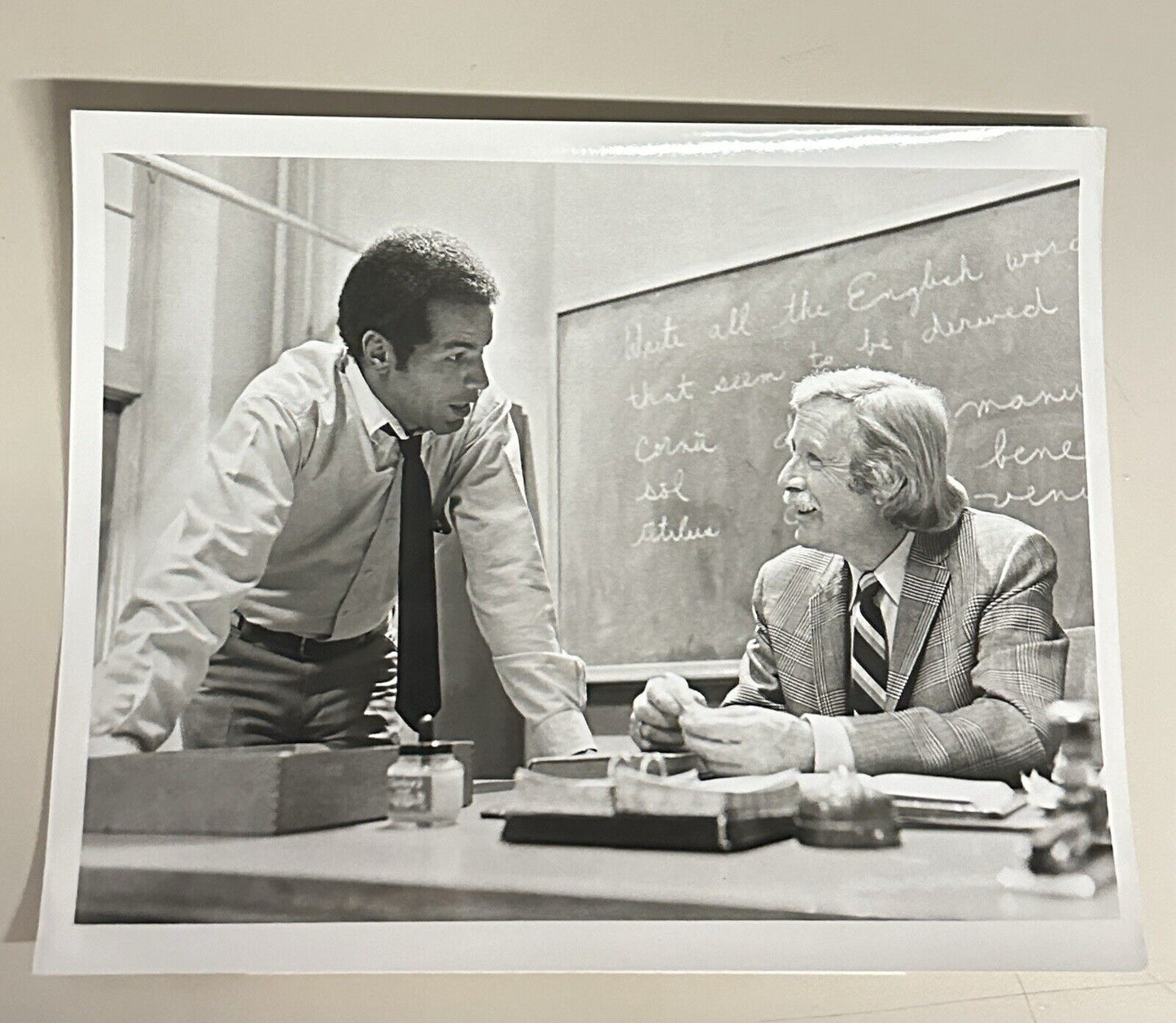 1972 ABC TV Press Release Photo 7”x9” Room 222 Lloyd Haynes & Arthur O’Connell